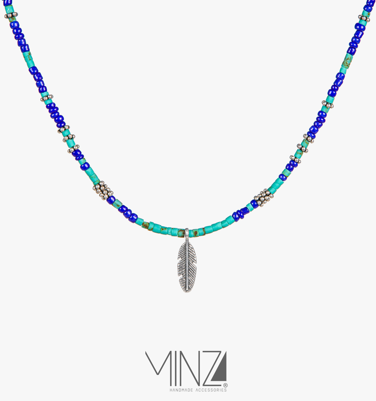 " Macaw " Silver Necklace