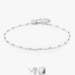 " Round " Silver Anklet