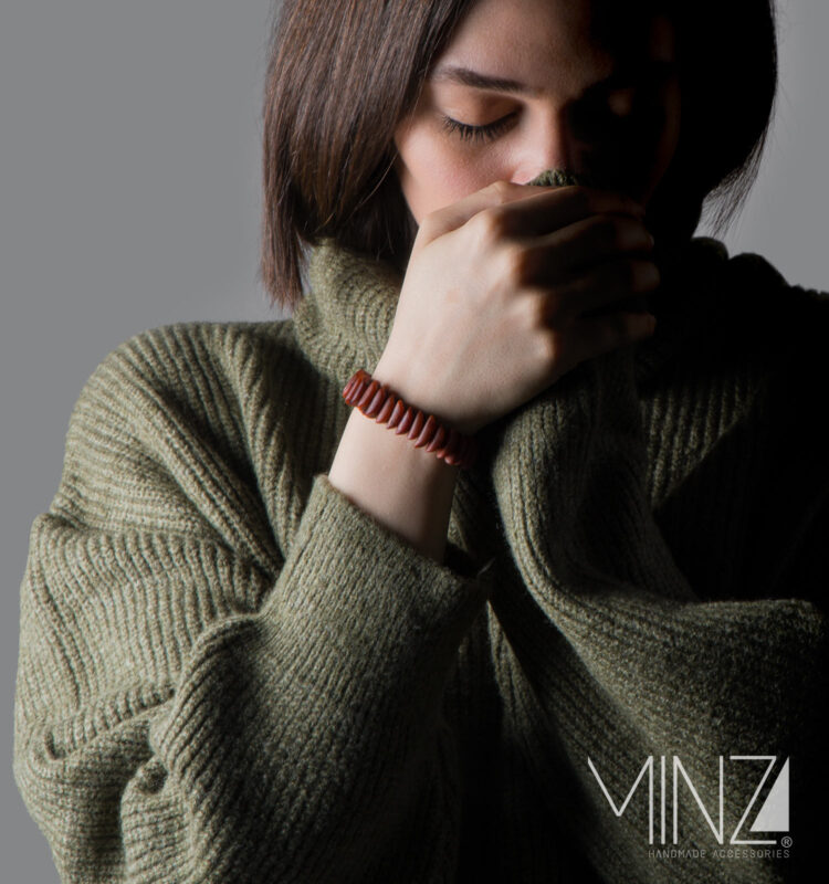 ” Red Datestone ” Bracelet