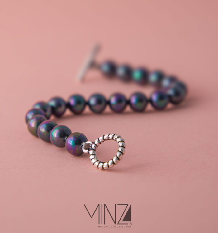 ” Violet ” Silver Bracelet