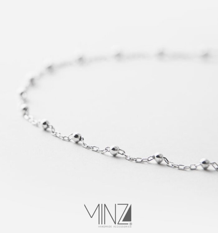 " Round " Silver Anklet