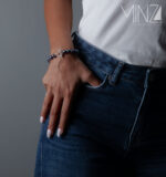 ” Violet ” Silver Bracelet