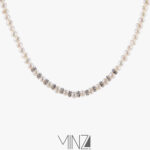 " Pearl " Silver Necklace