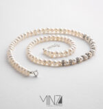 " Pearl " Silver Necklace