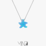 " Starfish " Silver Necklace