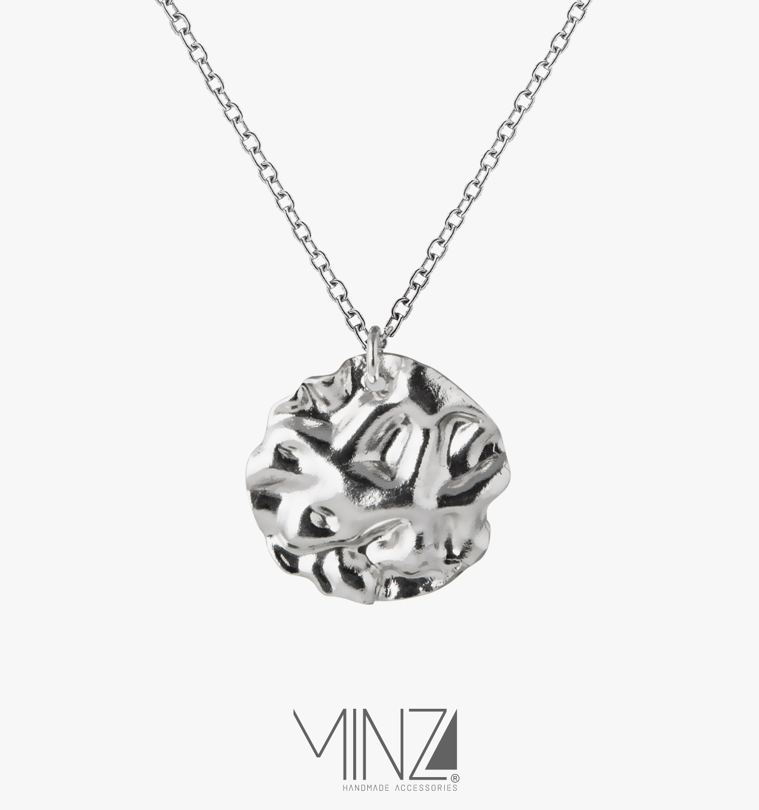 ” Luminous Circlet ” Silver necklace