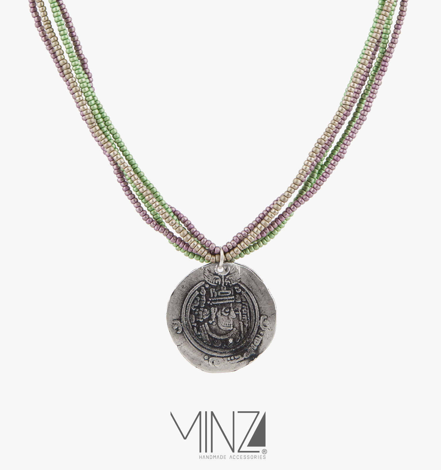 " Sassanid " Silver Necklace