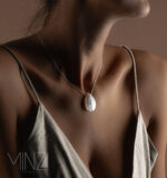 " Oyster " Silver Necklace