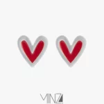 " Rouge " Silver Earrings