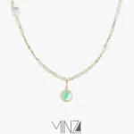 “Green land” Gold Necklace
