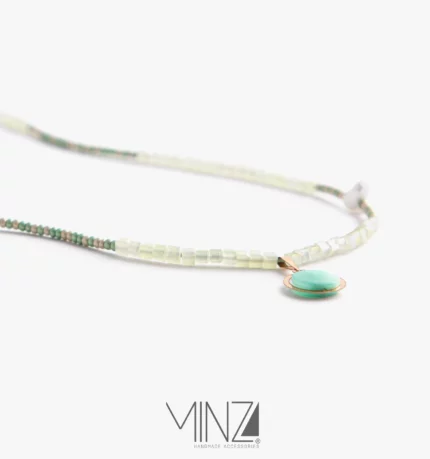 “Green land” Gold Necklace