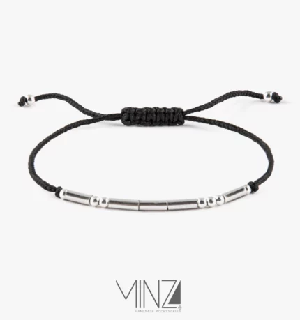 "Morse Code" Silver Bracelet