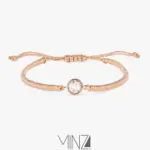 “Pink Quartz” Silver Bracelet