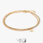 “Star Pendant” Gold Anklet