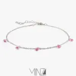 “Spirea” Silver Anklet
