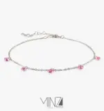 “Spirea” Silver Anklet