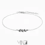 “Wheat” Silver Anklet