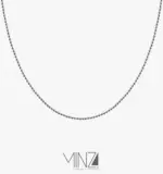 “Dot Dash Line” Silver Necklace