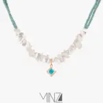 “Moonstone” Gold Necklace