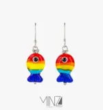 “Colorful Fish” Silver Earrings