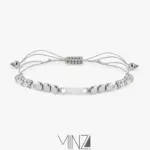 “Square Stone” Silver Bracelet