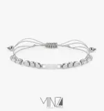 “Square Stone” Silver Bracelet