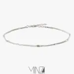 “Cartier Sequins” Silver Anklet