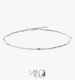 “Cartier Sequins” Silver Anklet