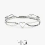 “Ice Mini Heart” Silver Bracelet