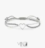 “Ice Mini Heart” Silver Bracelet