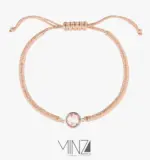 “Pink Quartz” Silver Bracelet