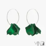 “Emerald” Silver Earrings