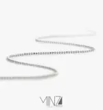 “Dot Dash Line” Silver Necklace