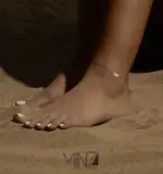 “Wheat” Silver Anklet