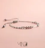 “Square Stone” Silver Bracelet