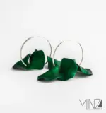 “Emerald” Silver Earrings