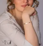 “Square Stone” Gold Bracelet