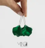 “Emerald” Silver Earrings