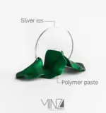 “Emerald” Silver Earrings