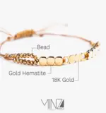 “Square Stone” Gold Bracelet