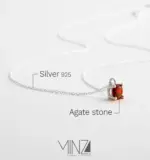 “Wine” Silver Necklace