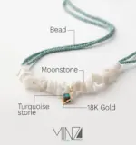 “Moonstone” Gold Necklace